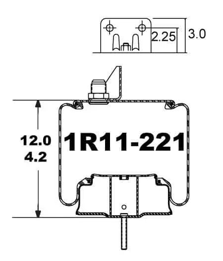 Goodyear Air Spring - 1R11-221 - Dayton Air Suspension