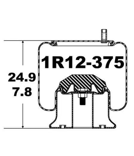 Goodyear Air Spring - 1R12-375 - Dayton Air Suspension