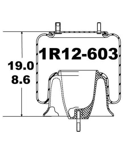 Goodyear Air Spring - 1R12-603 - Dayton Air Suspension