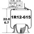 Goodyear Air Spring - 1R12-615 - Dayton Air Suspension