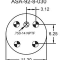 Goodyear Air Spring - 2B14-462 Goodyear