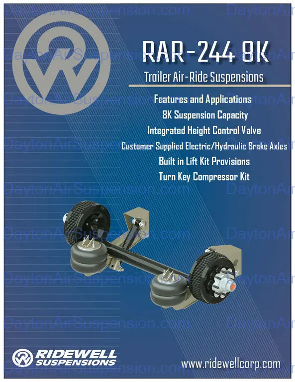 Ridewell RAR-244-8K Trailer Air Ride Suspension Ridewell Suspensions