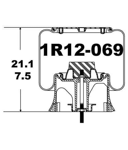 Goodyear Air Spring - 1R12-069 - Dayton Air Suspension