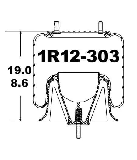 Goodyear Air Spring - 1R12-303 - Dayton Air Suspension