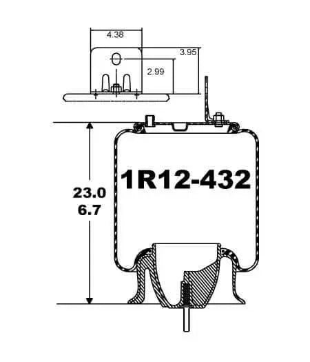 Goodyear Air Spring - 1R12-432 - Dayton Air Suspension