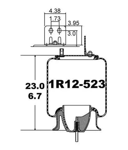 Goodyear Air Spring - 1R12-523 - Dayton Air Suspension