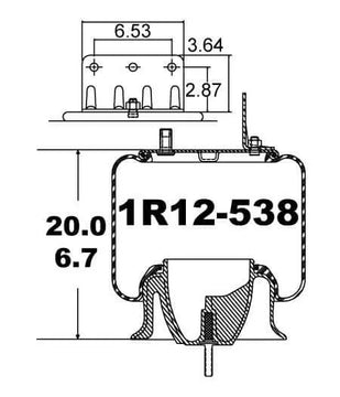 Goodyear Air Spring - 1R12-538 - Dayton Air Suspension