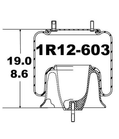 Goodyear Air Spring - 1R12-603 - Dayton Air Suspension