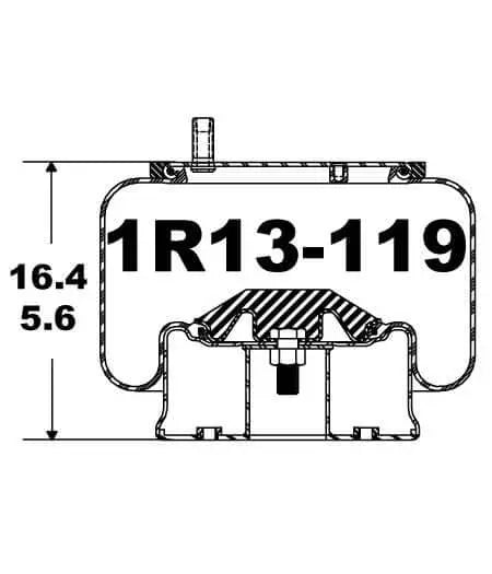 Goodyear Air Spring - 1R13-119 - Dayton Air Suspension