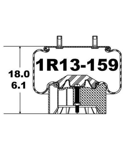 Goodyear Air Spring - 1R13-159 - Dayton Air Suspension