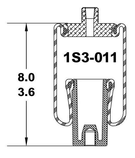 Goodyear Air Spring - 1S3-011 Goodyear