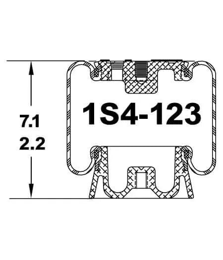 Goodyear Air Spring - 1S4-123 Goodyear