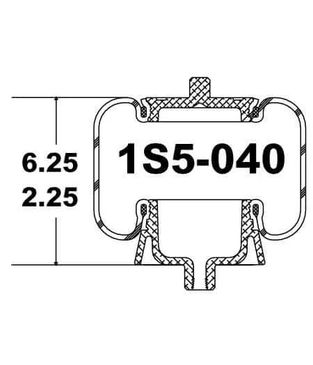 Goodyear Air Spring - 1S5-040 - Dayton Air Suspension