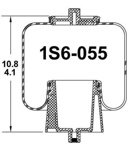 055 Spring Goodyear Air Spring - 1S6-055 - Dayton Air Suspension