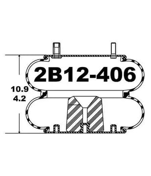 Goodyear Air Spring - 2B12-406 - Dayton Air Suspension