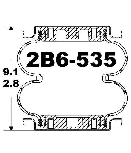 Goodyear Air Spring - 2B6-535 - Dayton Air Suspension