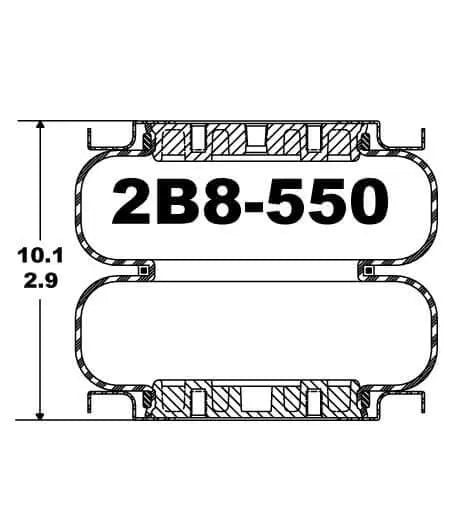 Goodyear Air Spring - 2B8-550 - Dayton Air Suspension