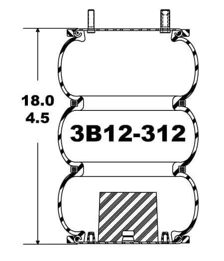 Goodyear Air Spring - 3B12-312 Goodyear