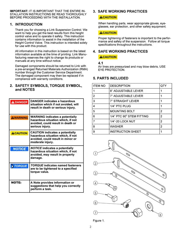 Hadley (LINK) Height Control Valve - H01501PUD Hadley/Link
