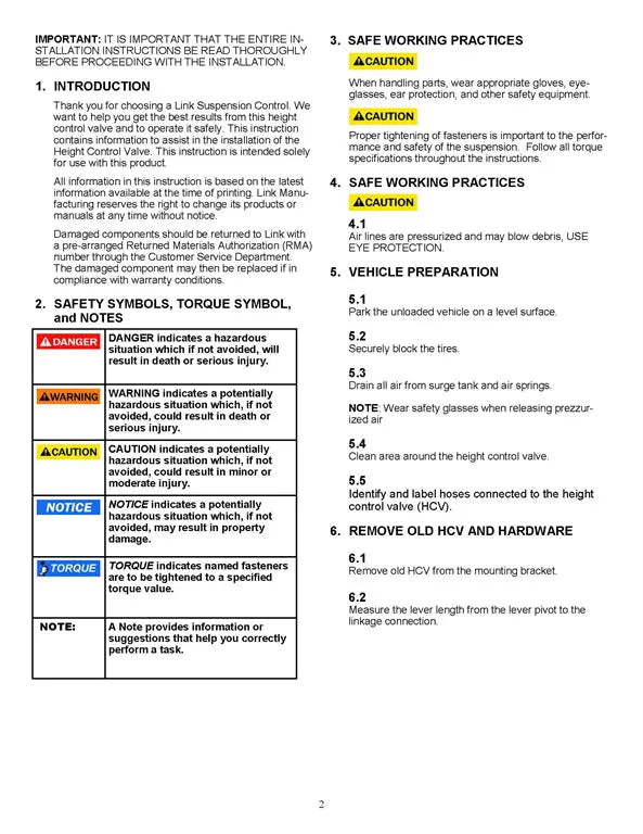 Hadley (LINK) Height Control Valve - H00500DC Hadley/Link