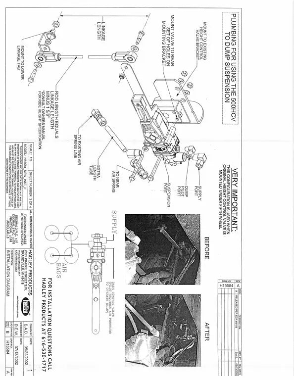 Hadley (LINK) Height Control Valve - H00500FS Hadley/Link