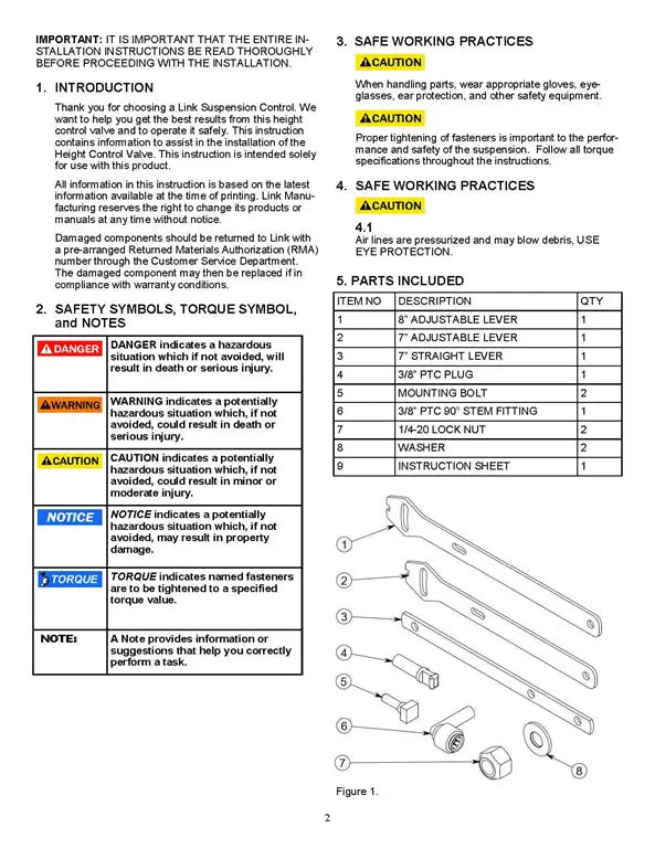 Hadley (LINK) Height Control Valve - H01500UN Hadley/Link
