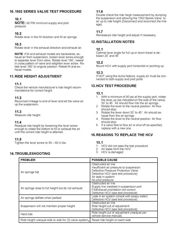 Hadley (LINK) Height Control Valve - H01502UNC Hadley/Link