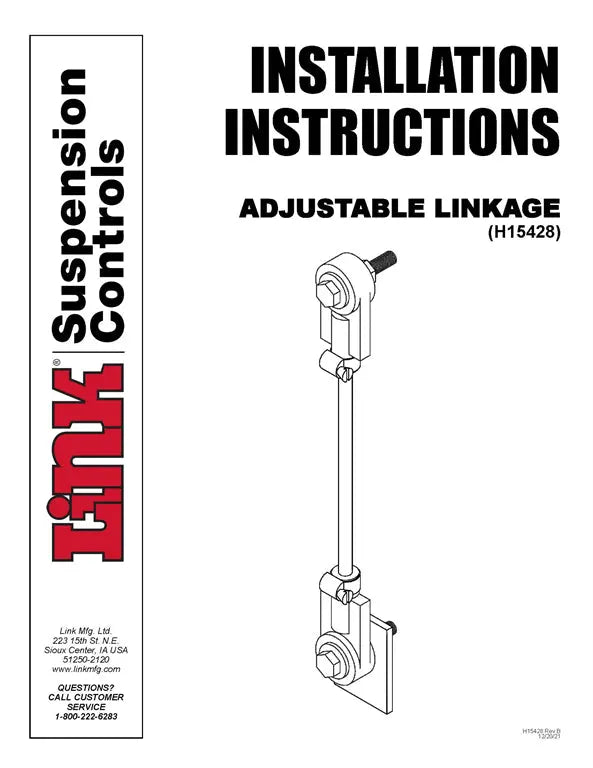 Hadley (LINK) Adjustable Height Control Valve Linkage Kit - HPB450-3 Hadley/Link