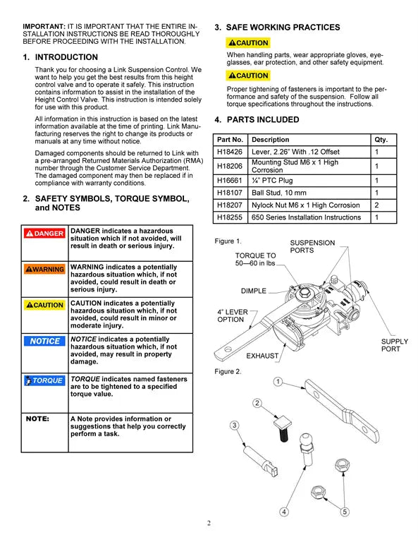 Hadley (LINK) Height Control Valve - 4CM00217 Hadley/Link