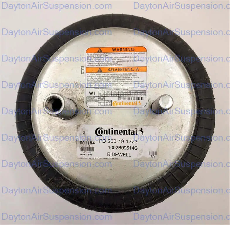 Ridewell Lift Axle Air Spring - 1002B09614G - Dayton Air Suspension