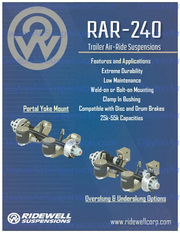 Ridewell RAR240 Trailer Air Ride Suspension Dayton Air Suspension