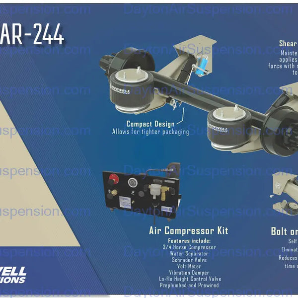 Ridewell RAR-244-16K Trailer Air Ride - Dayton Air - Dayton Air Suspension