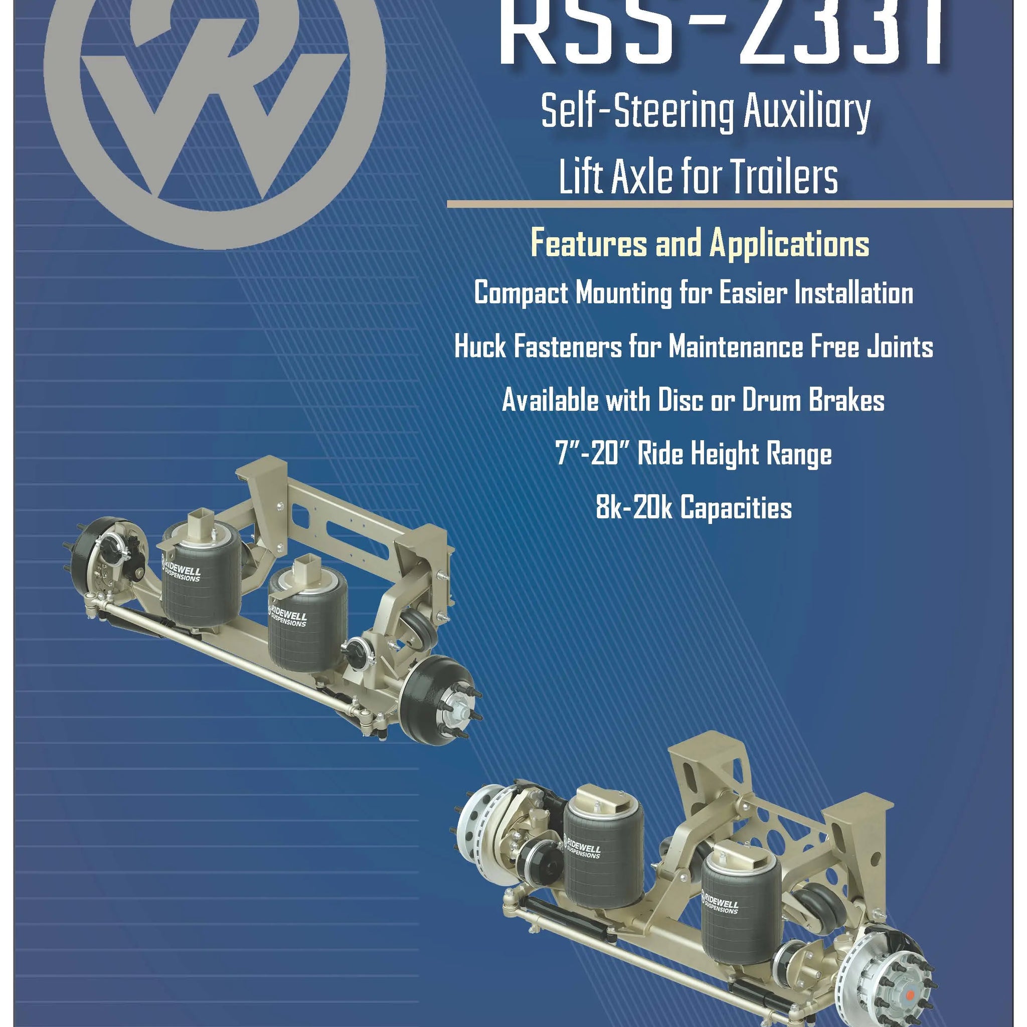 Ridewell RSS-233T-20K Trailer Air Ride Suspension Ridewell Suspensions
