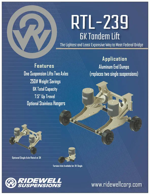 Ridewell RTL-239 Trailer Air Ride Suspension Ridewell Suspensions