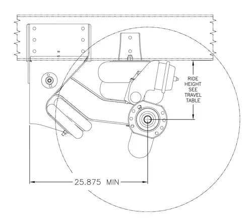 Ridewell RUL-245 Non-Steerable Auxiliary Axle Suspension Ridewell Suspensions