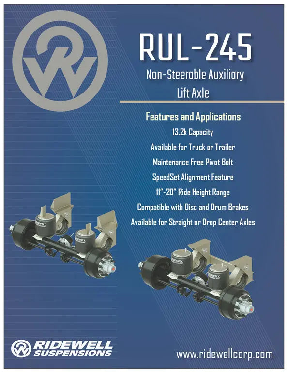 Ridewell RUL-245T Trailer Air Ride Suspension Ridewell Suspensions