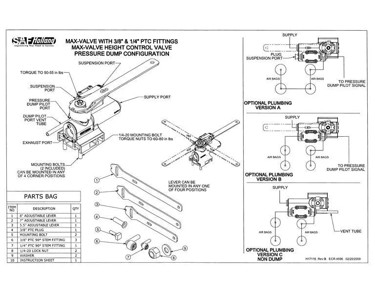SAF Holland Height Control Valve - 50860014 SAF Holland