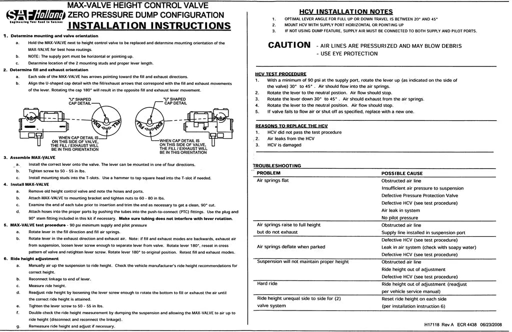 SAF Holland Height Control Valve - 50860016 SAF Holland