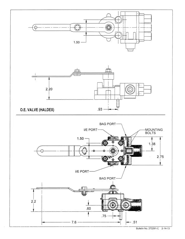 Velvac Height Control Valve - 034177 Barksdale/Velvac